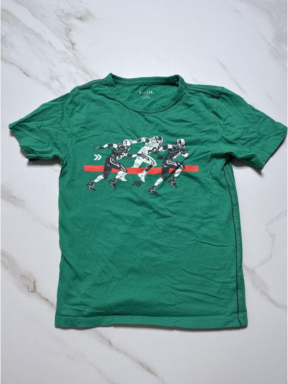 Kidpik Green Logo T Shirt - Boys Large